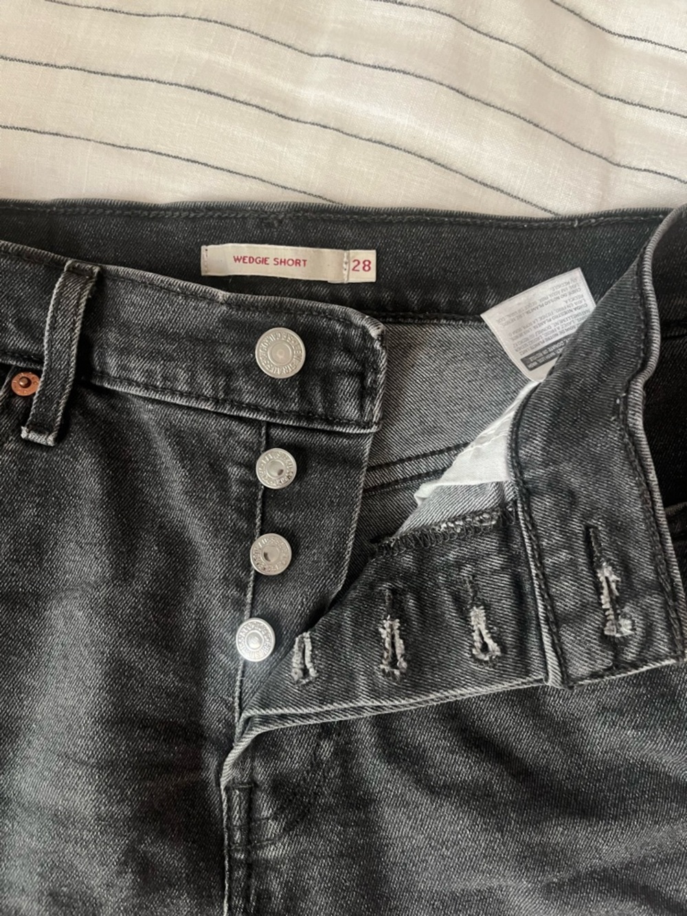 Levi's Wedgie Shorts Dark Wash size 28 - Picture 4 of 8